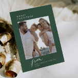 DARCY Green Unique Vintage Family Photo Christmas Holiday Card<br><div class="desc">DARCY Green Unique Vintage Family Photo Christmas Holiday Card.

Personalise the front of the card with a photo,  your family name and the year. Personalise the back with an optional holiday greeting or family news,  and your family name.</div>