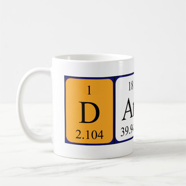 Darcy periodic table name mug (Left)