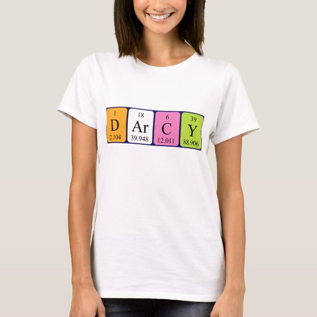 Darcy periodic table name shirt (Front)