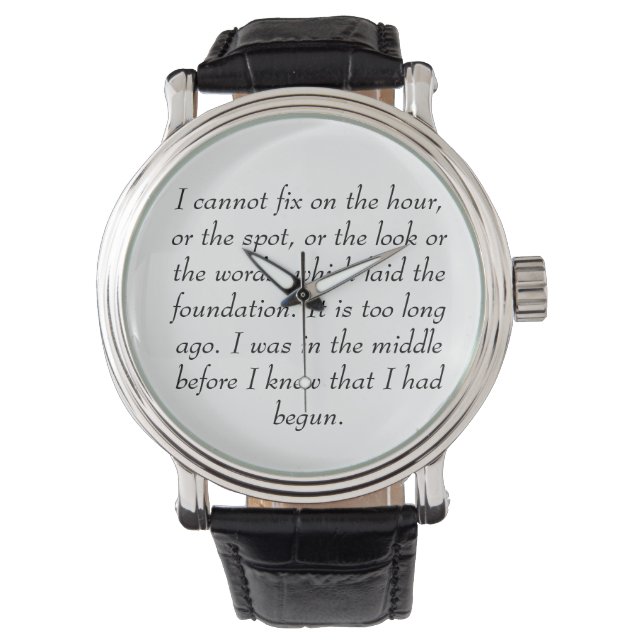 Darcy's immortal line graces this beautiful watch (Front)