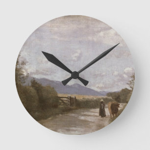 Dardagny, Morning, c.1853 (oil on canvas) Round Clock