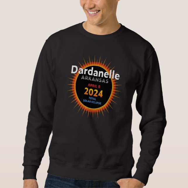 Dardanelle Arkansas AR Total Solar Eclipse 2024  2 Sweatshirt (Front)