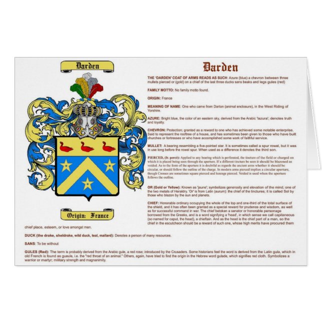 Darden (meaning) (Front Horizontal)