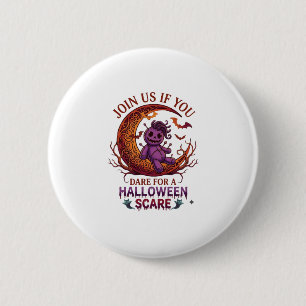 Dare Halloween Scare Purple Voodoo Doll Crescent M 6 Cm Round Badge