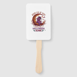 Dare Halloween Scare Purple Voodoo Doll Crescent M Hand Fan