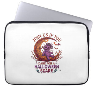 Dare Halloween Scare Purple Voodoo Doll Crescent M Laptop Sleeve