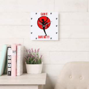 Dare me !!! square wall clock