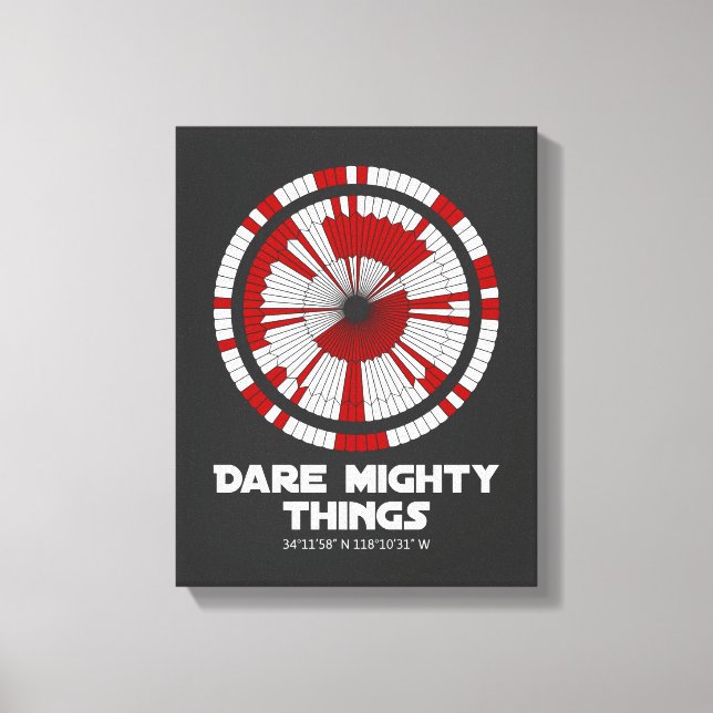 Dare Mighty Things Perseverance Mars Rover Landing Canvas Print (Front)