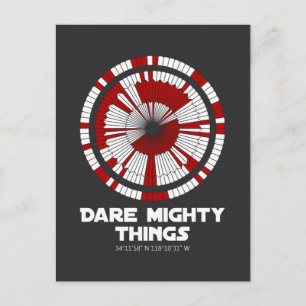 Dare Mighty Things Perseverance Mars Rover Landing Postcard
