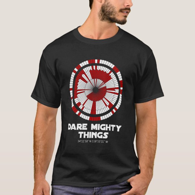 Dare Mighty Things Perseverance Mars Rover Landing T-Shirt (Front)