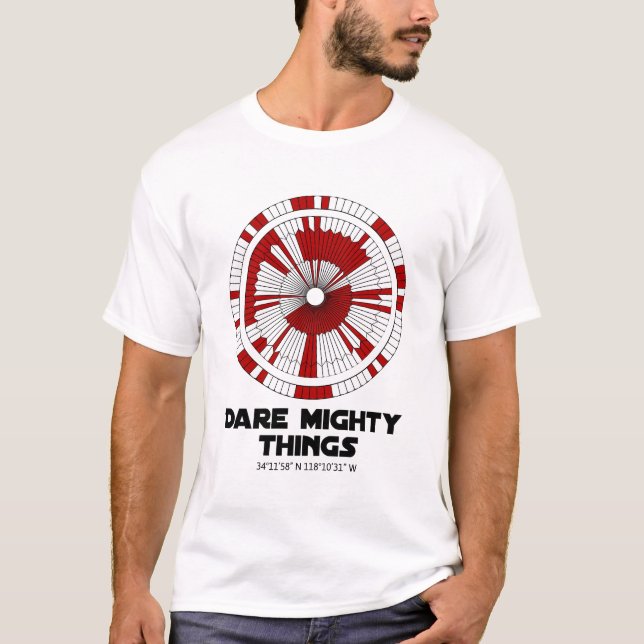 Dare Mighty Things Perseverance Mars Rover Landing T-Shirt (Front)
