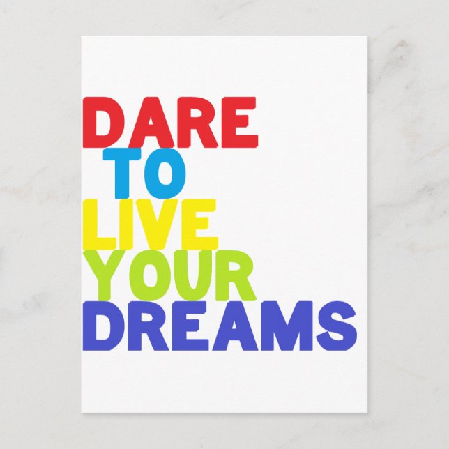 Dare quote postcard (Front)
