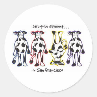 DARE-SAN-FRAN CLASSIC ROUND STICKER