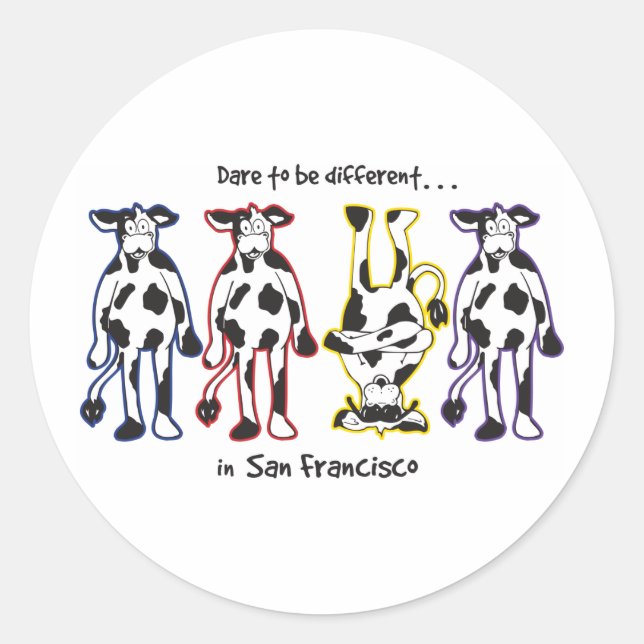 DARE-SAN-FRAN CLASSIC ROUND STICKER (Front)