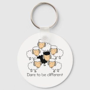 Dare To Be Different Black Sheep Key Ring