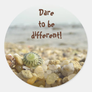 Dare to be different classic round sticker
