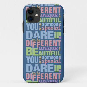 Dare To Be Different custom iPhone case