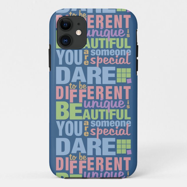 Dare To Be Different custom iPhone case (Back)