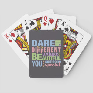 Dare To Be Different custom playing cards