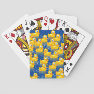 Dare To Be Different Cute Rubber Ducks Blue Yellow Playing Cards
