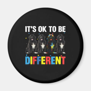 Dare To Be Different   Funny Newfie   Cute Newfie Magnet