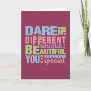 Dare To Be Different greeting card