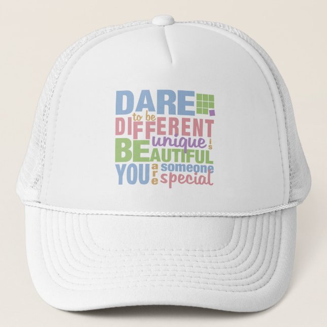 Dare To Be Different hats - choose colour (Front)