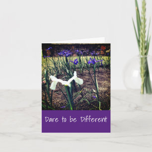 Dare to be Different Iris Greeting Card