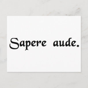 Dare to be wise. postcard