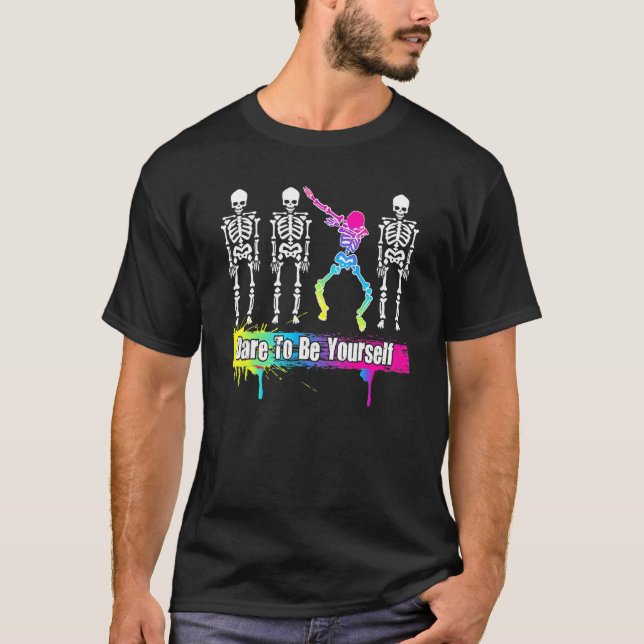 Dare To Be Yourself  Cute Lgbt Pride  1 T-Shirt (Front)