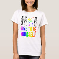 Dare To Be Yourself Lgbt Pride Skeleton Dabbing