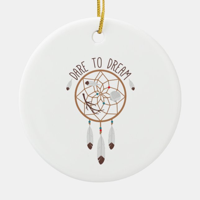 Dare To Dream Ceramic Tree Decoration (Front)