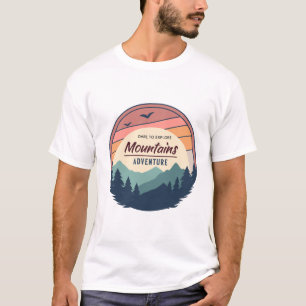 Dare to Explore Mountains Adventure Retro Vintage  T-Shirt