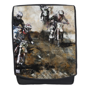"Dare to Race" Motocross Dirt-Bike Racers Backpack