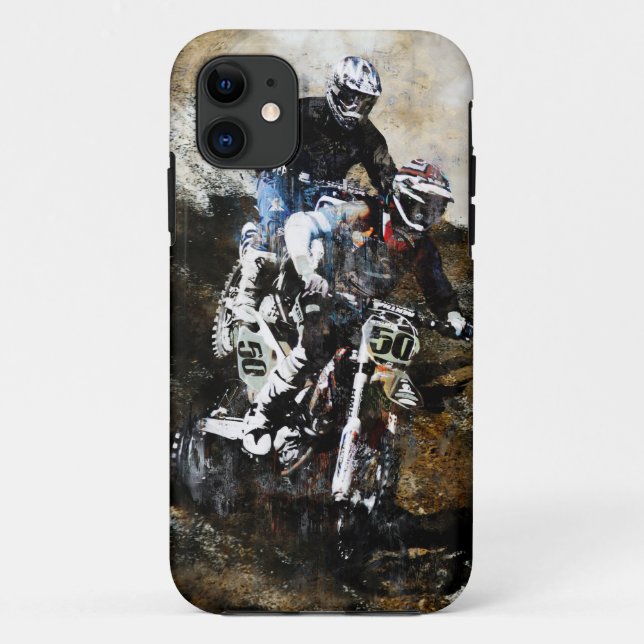 "Dare to Race" Motocross Dirt-Bike Racers Case-Mate iPhone Case (Back)