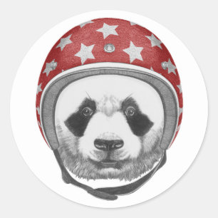 Daredevil Panda Classic Round Sticker