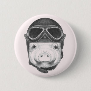 Daredevil Pig 6 Cm Round Badge