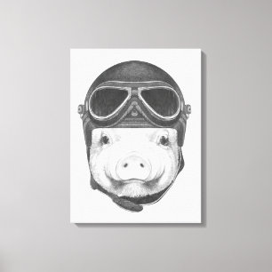 Daredevil Pig Canvas Print