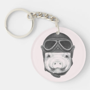 Daredevil Pig Key Ring