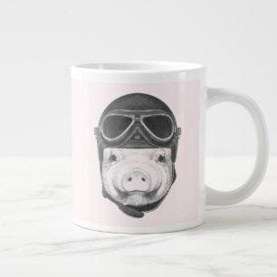 Daredevil Pig Large Coffee Mug