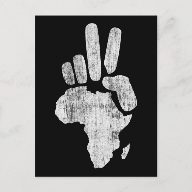 darfur africa peace hand postcard (Front)