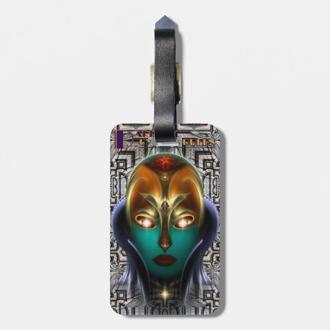 Daria Cyborg Queen Tech Luggage Tag (Back Vertical)