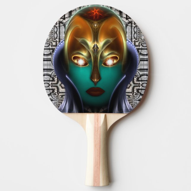 Daria Cyborg Queen Tech Ping Pong Paddle (Front)