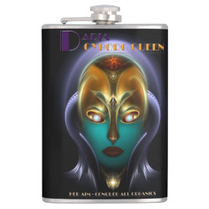 Daria Cyborg Queen Vinyl Wrapped 8oz Flask