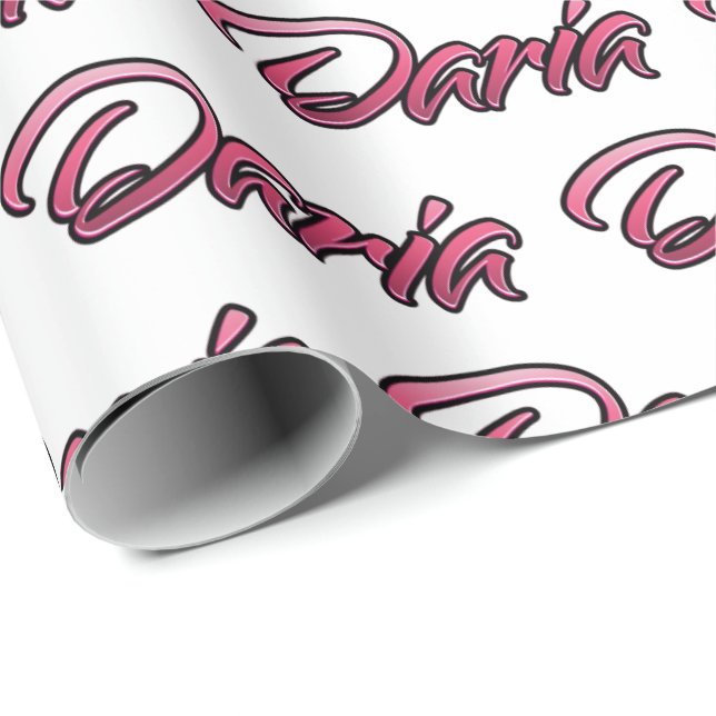 Daria faded pink personalized gift paper (Roll Corner)