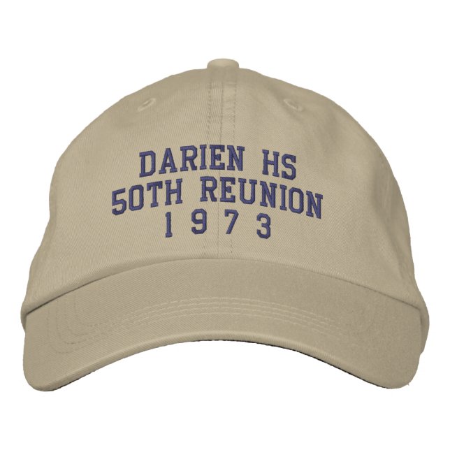 Darien High School 50th Reunion Embroidered Hat (Front)