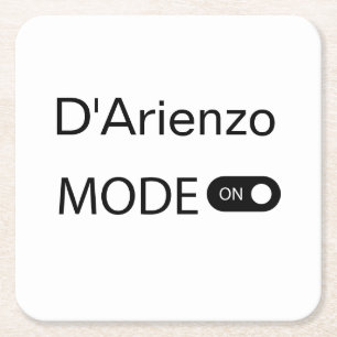 D'Arienzo mode funny Tanguero Tango Dancer Milonga Square Paper Coaster