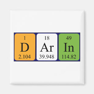 Darin periodic table name magnet