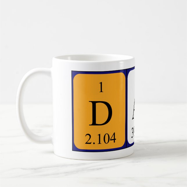Darin periodic table name mug (Left)