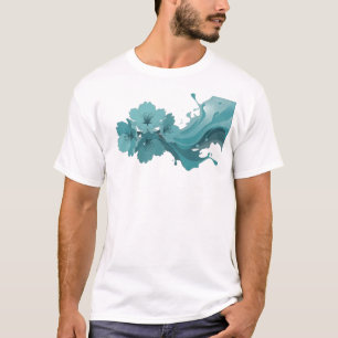 Daring ABSTRACT FLOWER Graphic Tee Design